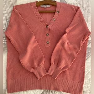 Good used condition soft coral colored loft sweater